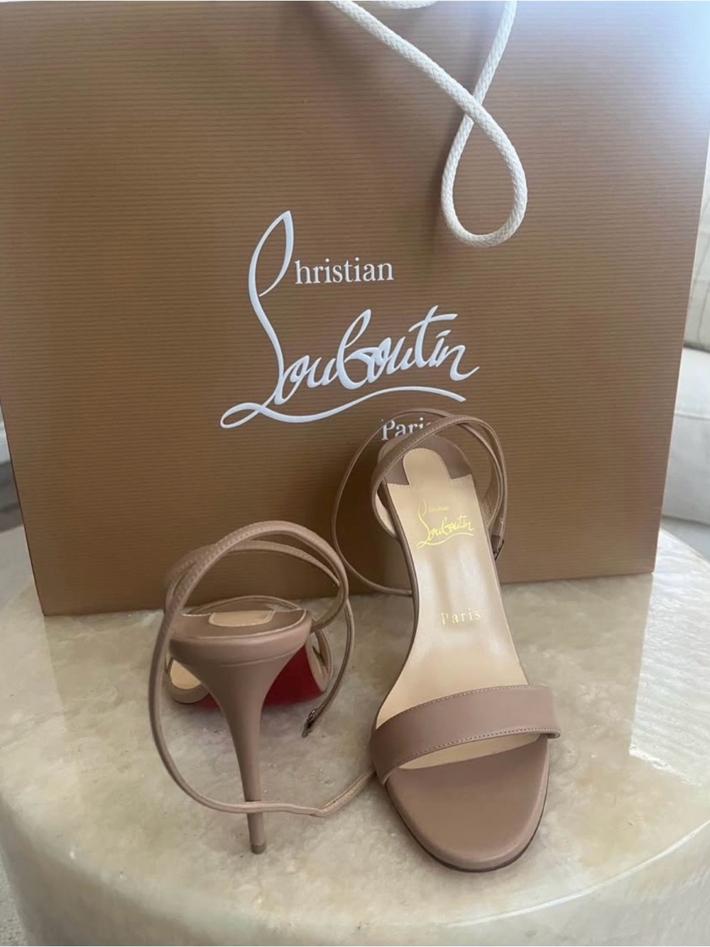 Christian Louboutin Loubigirl 100mm Leather Heels - Picture 5 of 5